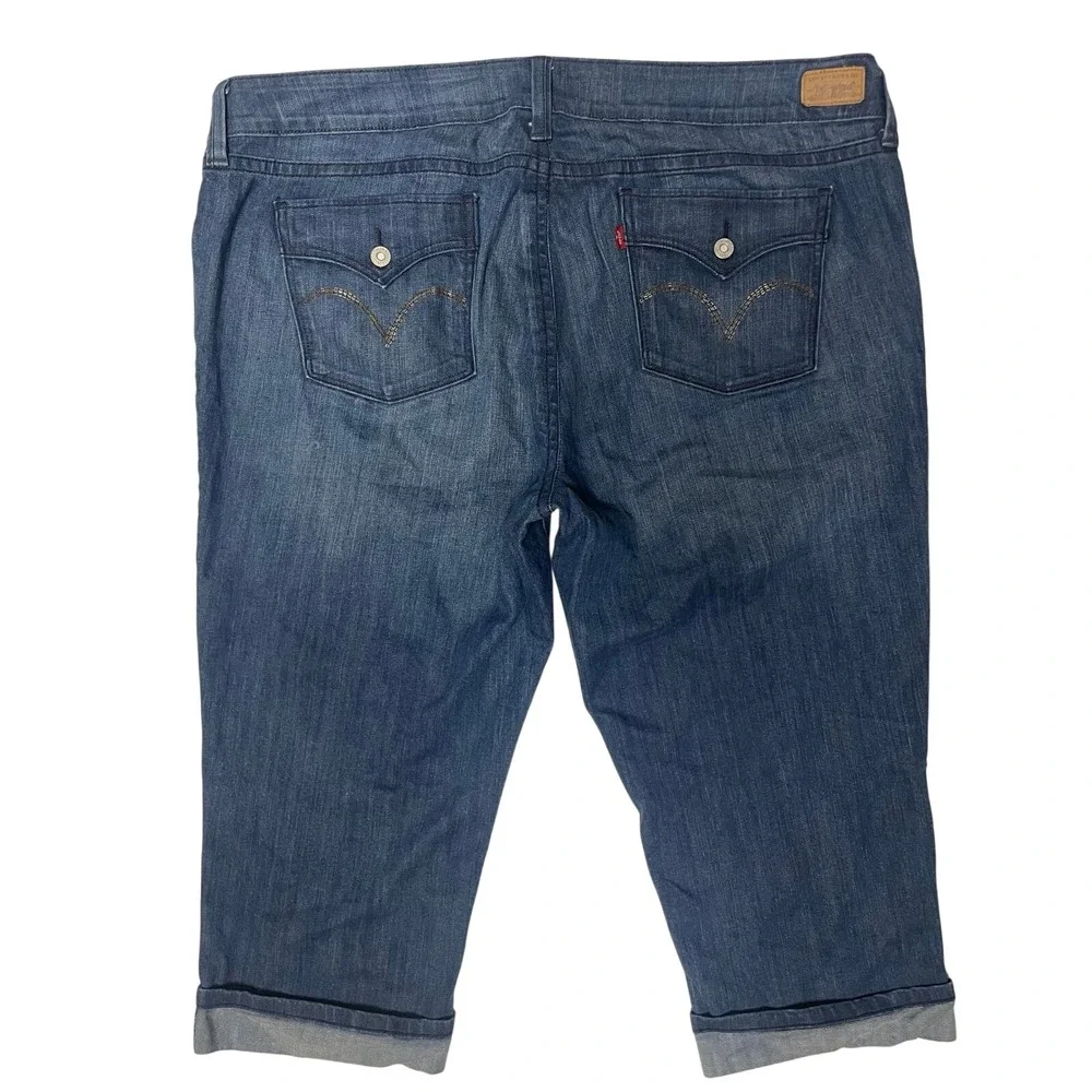 Levi's‎ High Waisted Denim Stretch Capri Pants Women's 22